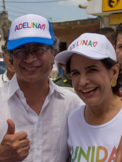 Gustavo Petro y Adelina Covo.