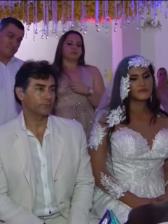 Mauro Urquijo, actor, y su esposa María Gabriela Isler, modelo trans.