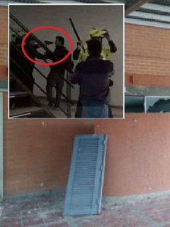 Policías en U. de Cundinamarca
