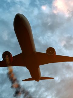 Avión en emergencia