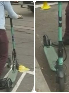 Parqueo de patinetas eléctricas