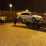 Carro inmovilizado cerca a El Campín.