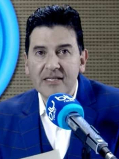 Hernando Chávez, promotor del paro, y Néstor Morales