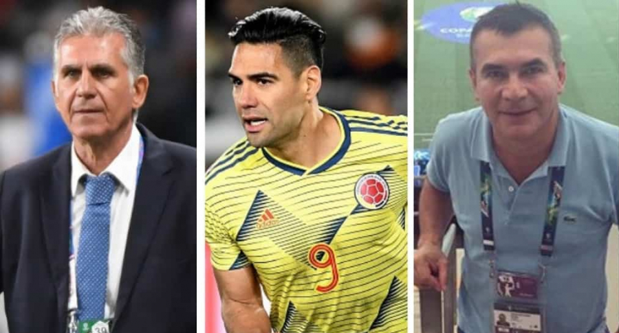 Carlos Queiroz, Radamel Falcao García y Diego Rueda