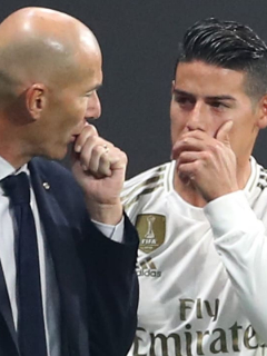 Zinedine Zidane y James Rodríguez