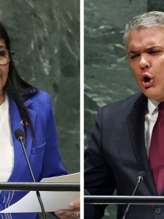 Delcy Rodríguez e Iván Duque