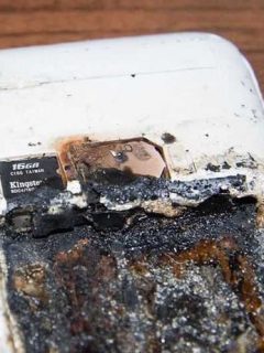 Celular quemado