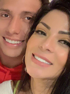 Sebastián Salazar, futbolista, y Marbelle, cantante.