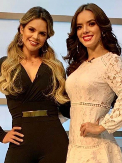 Alejandra Serje y Elianis Garrido, presentadoras.