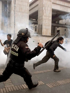 Protesta en Bogotá