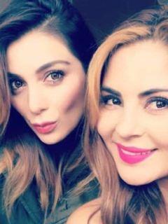 Marilyn Patiño y Estefanía Gómez, actrices.