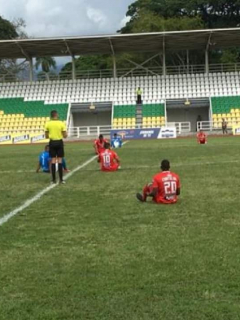 Protesta jugadores colombianos