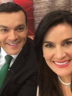 Juan Diego Alvira y Vanessa de la Torre, presentadora.