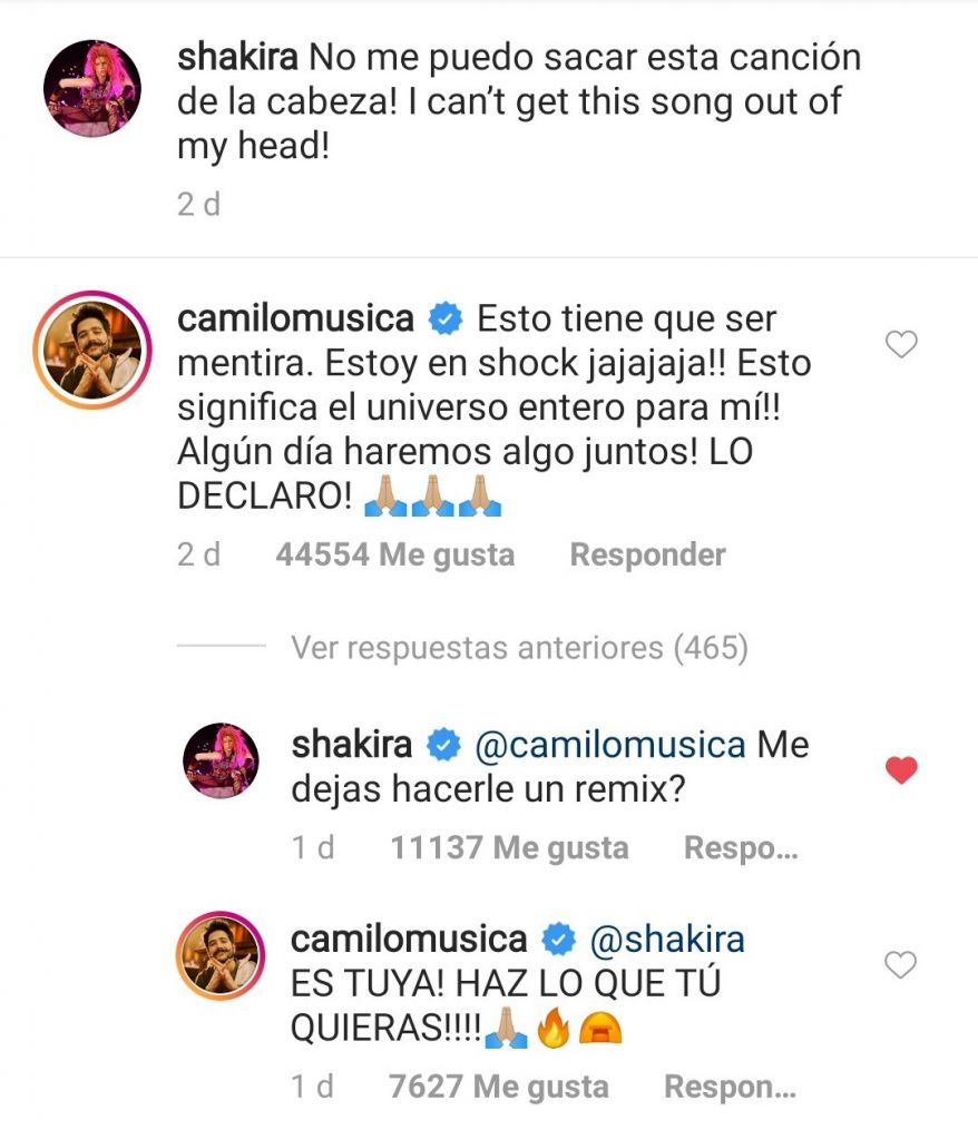 Shakira y Camilo