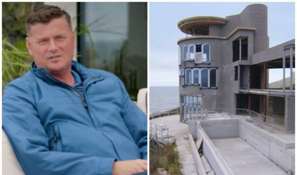Hombre que quiso construir casa soñada.
