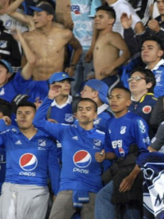 Hinchas Millonarios y América de Cali