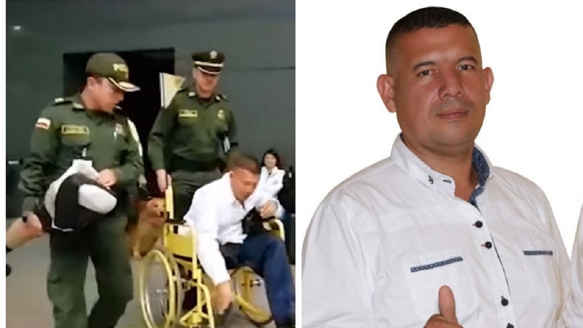 Víctor Agudelo en captura en el aeropuerto