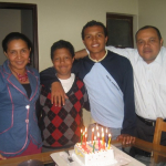 Luis Andrés Colmenares y familia