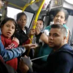 Pelea en Transmilenio.