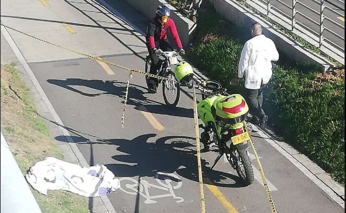 Cadáver en ciclorruta