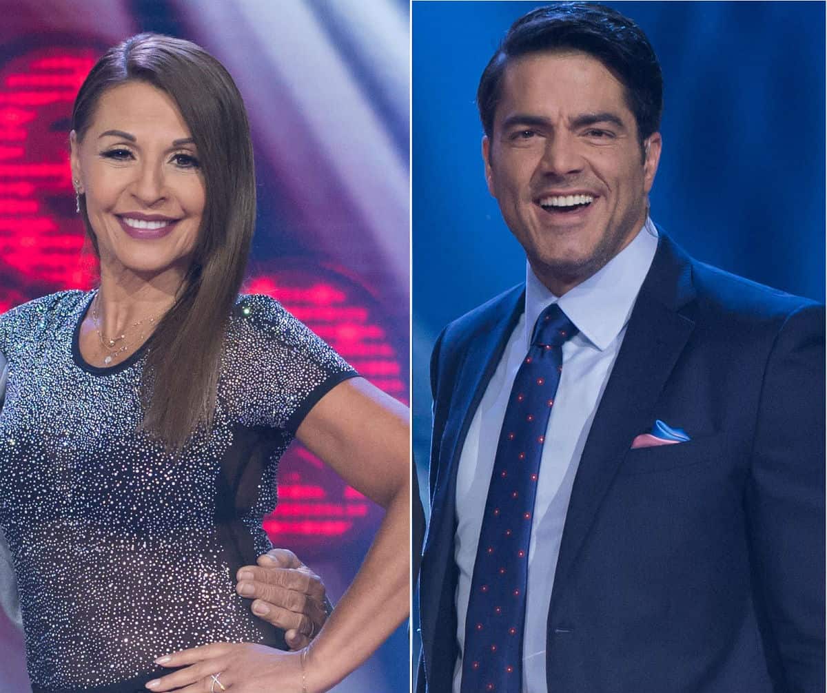 Amparo Grisales, actriz y jurado de 'Yo me llamo', y Ernesto Calzadilla, actor y presentador.