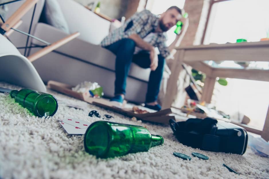 Hombre después de fiesta.