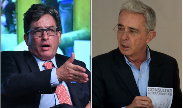 Alberto Carrasquilla y Álvaro Uribe