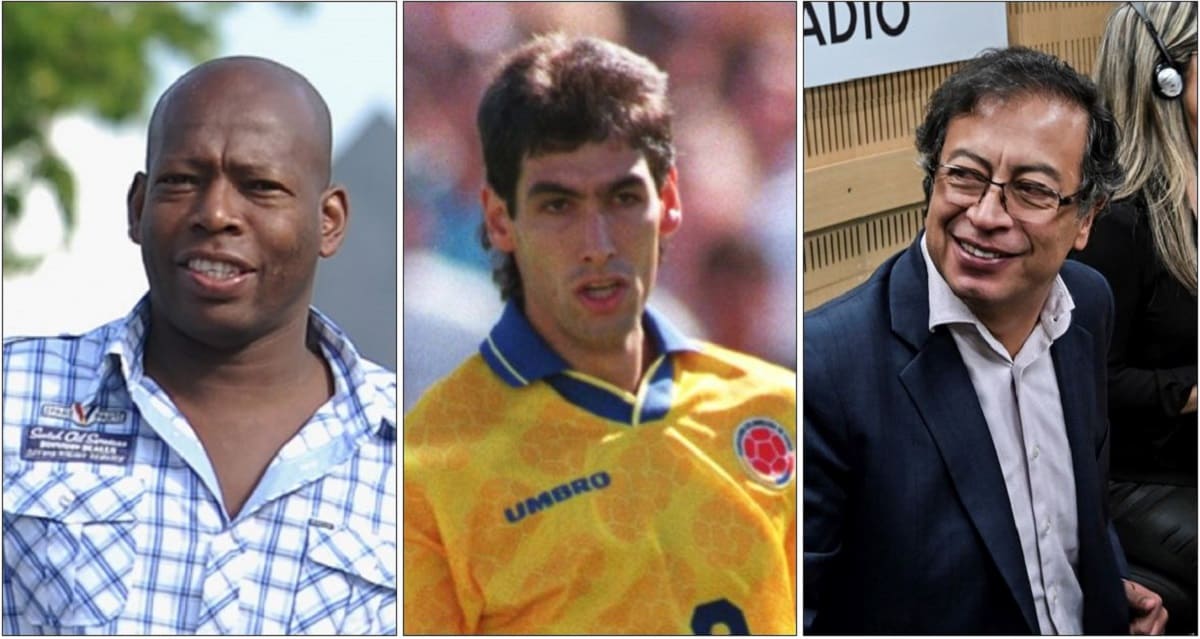 Faustino Asprilla, Andrés Escobar y Gustavo Petro
