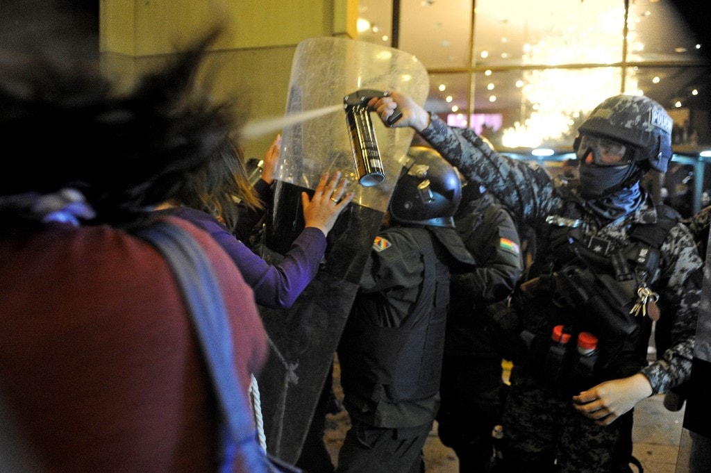 Protestas en Bolivia después de elecciones