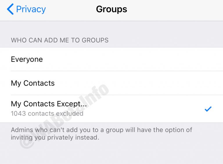Configuración grupos de WhatsApp