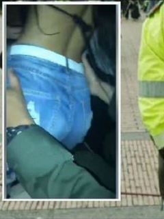 Policías hacen rumba con mujeres
