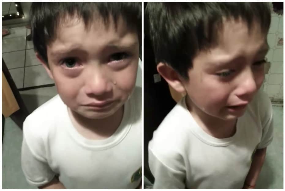 Niño llorando.