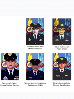 Tripulantes de helicóptero presidencial que murieron