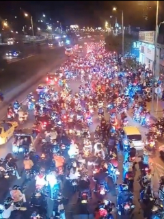 Trancón de motos Bogotá
