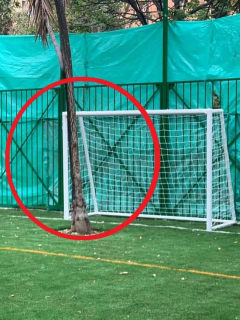 Cancha sintética del parque Japón de Bogotá