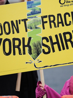 Protesta contra el fracking en Reino Unido