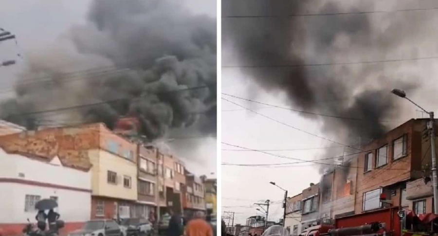 Incendio en bodega de Bogotá