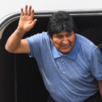 Evo Morales llega a México.