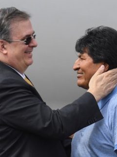 Evo Morales llega a México.