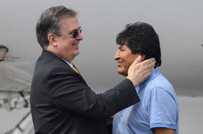 Evo Morales llega a México.