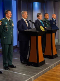 Iván Duque, Carlos Holmes Trujillo y cúpula militar