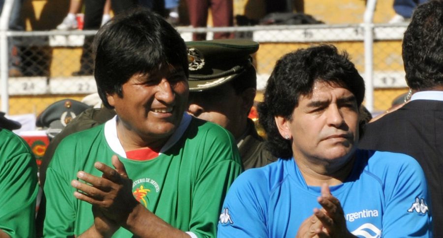 Evo Morales y Diego Maradona