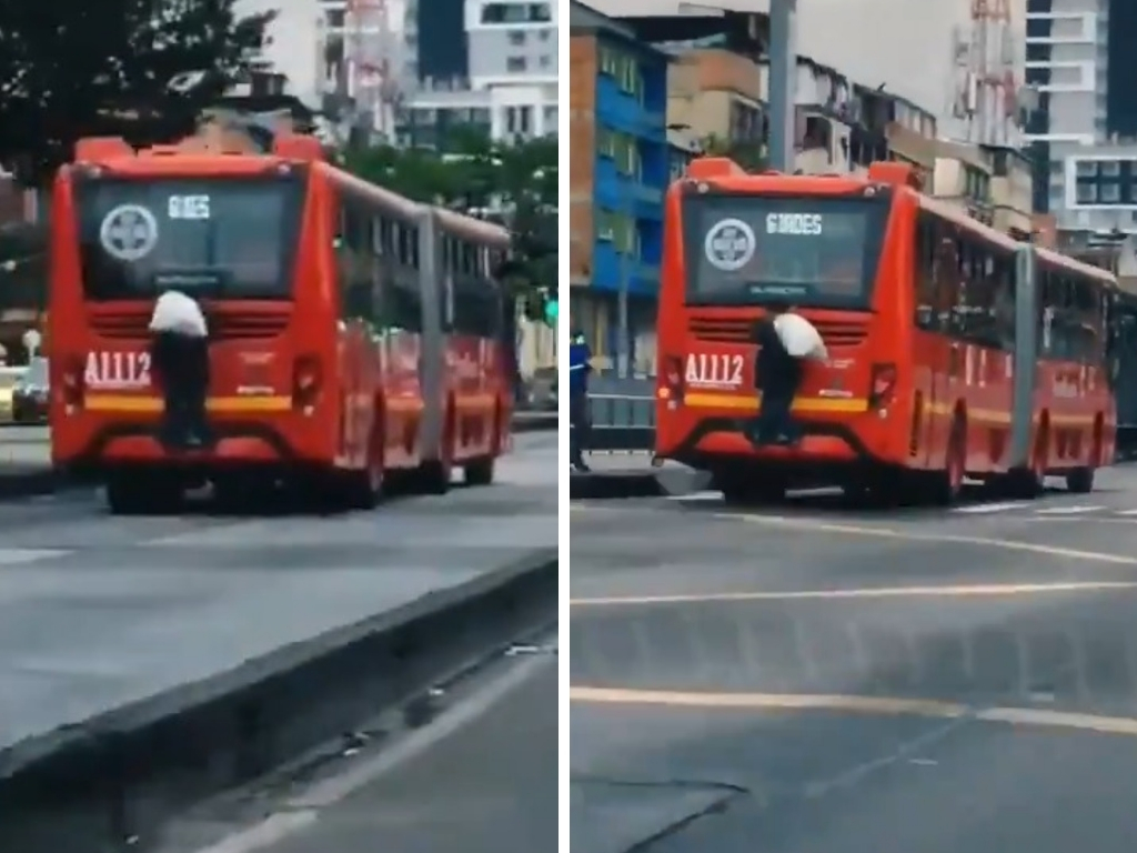 Indigente en Transmilenio