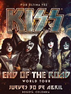 Afiche concierto Kiss Bogotá 2020