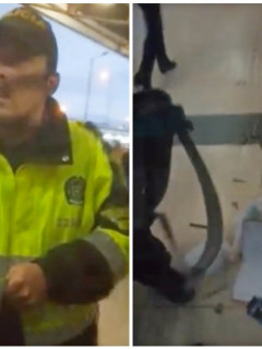 Humillante requisa de policía.