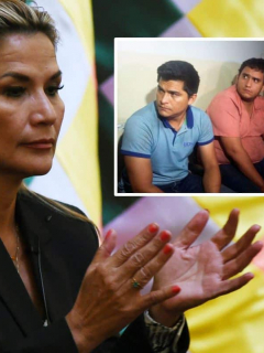 Jeanine Añez, Fabio Adhemar Andrade Lima Lobo y Carlos Andrés Añez Dorado