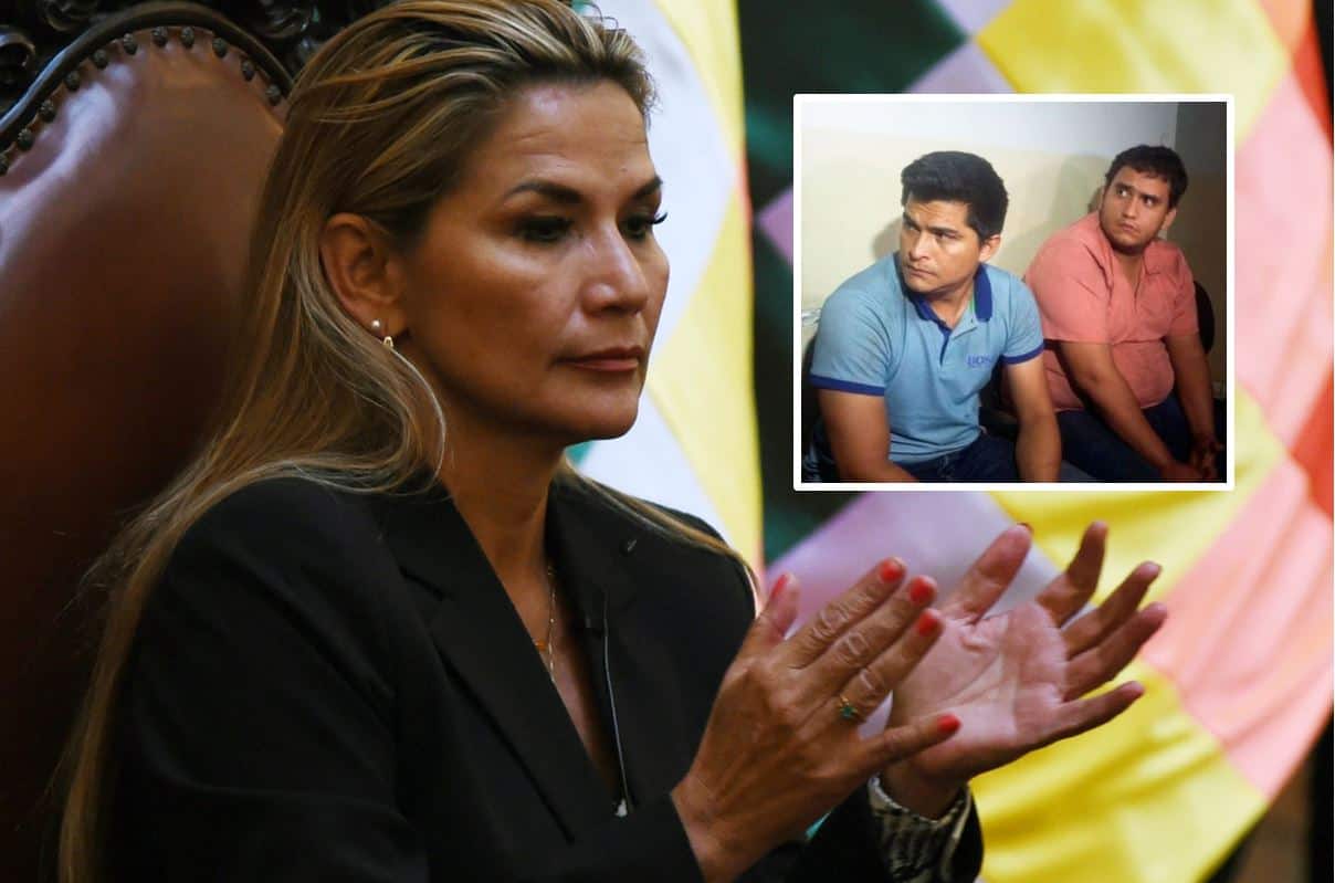 Jeanine Añez, Fabio Adhemar Andrade Lima Lobo y Carlos Andrés Añez Dorado