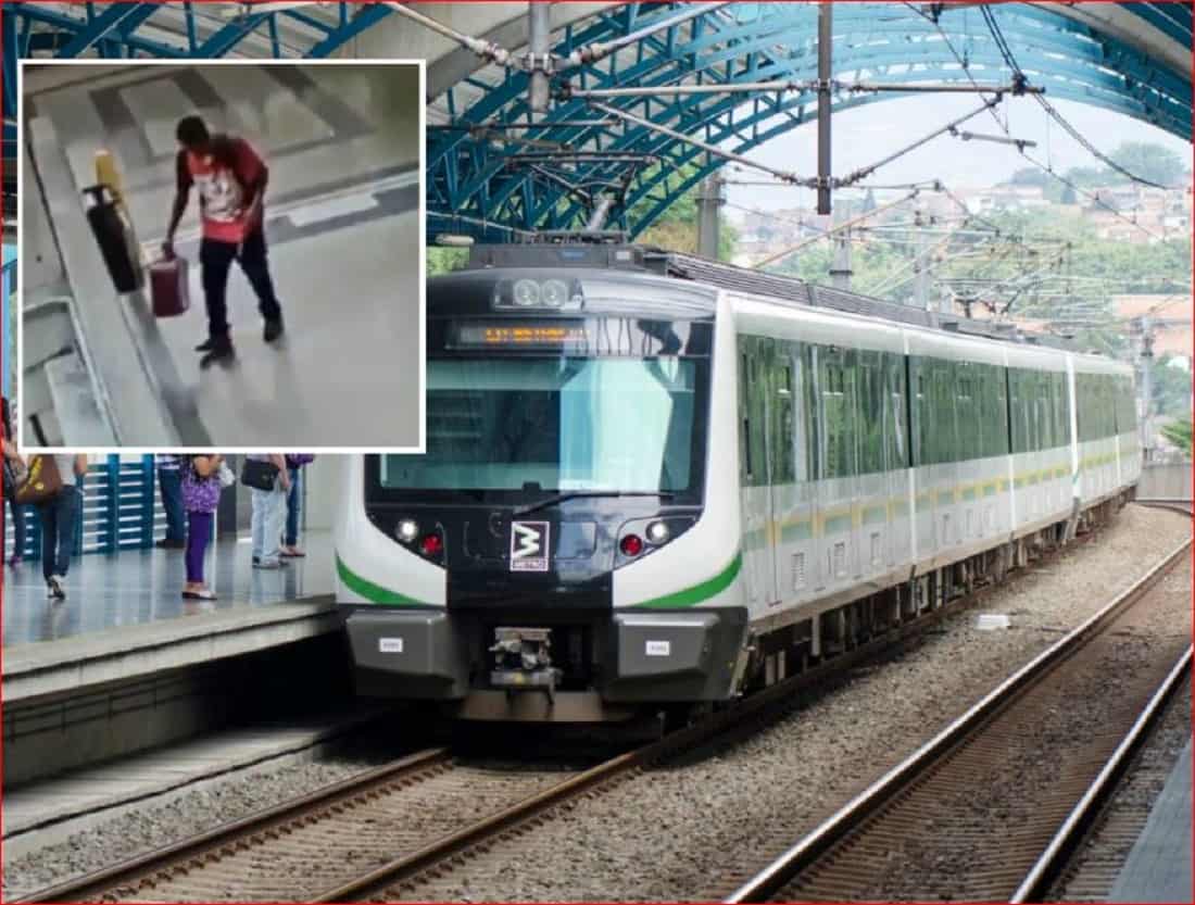 Maleta abandonada en el Metro