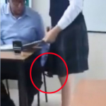 Profesor graba a alumna.