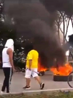 Quemas en Cali, por paro